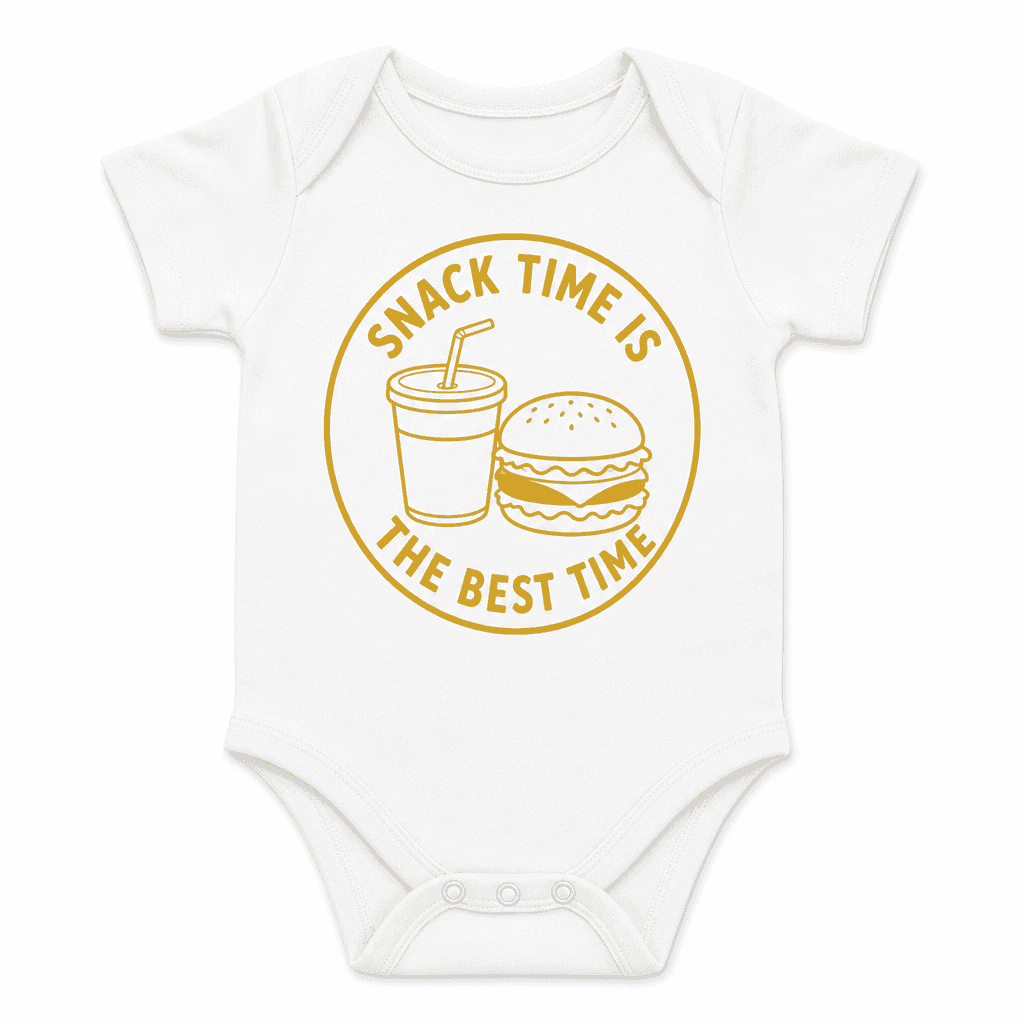 Funny Baby Bodysuit β Snack Time Is The Best Time