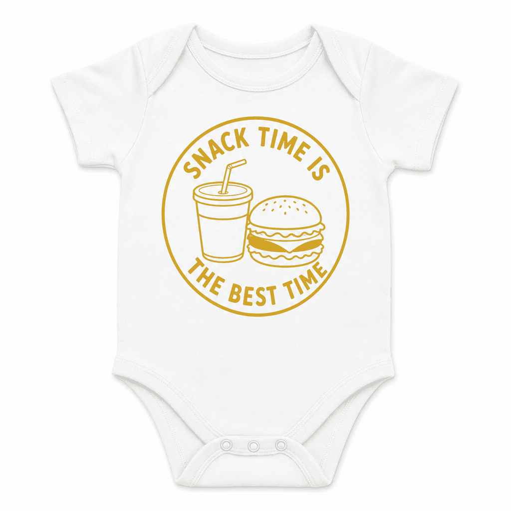 Funny Baby Bodysuit – Snack Time Is The Best Time