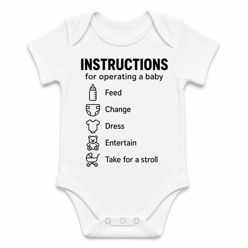 INSTRUCTIONS for operating a baby - Baby Bodysuit