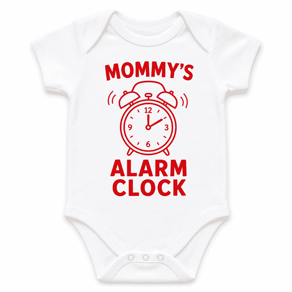 MOMMY'S ALARM CLOCK - Baby Bodysuit