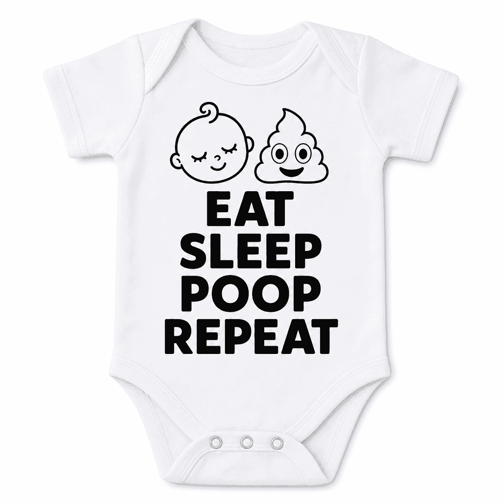 Funny Baby Bodysuit β Eat Sleep Poop Repeat