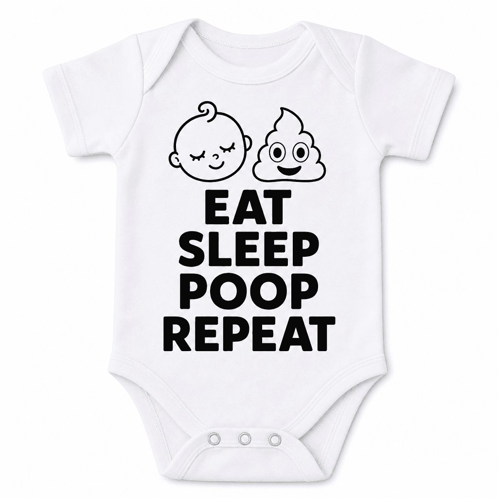 Funny Baby Bodysuit – Eat Sleep Poop Repeat