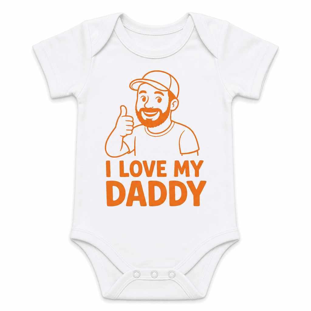 Funny Baby Bodysuit for Dads – I Love My Daddy