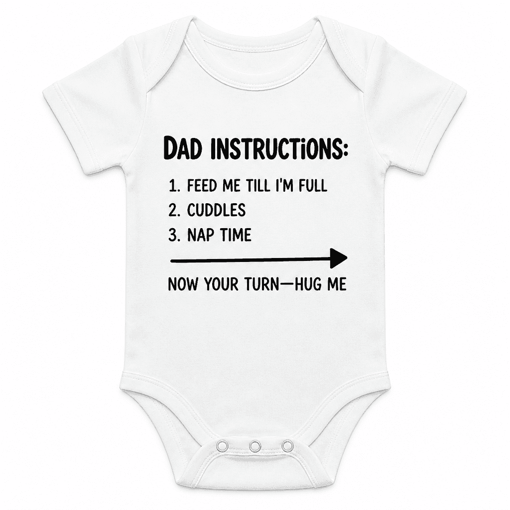 DAD INSTRUCTIONS Feed Me - Baby Bodysuit