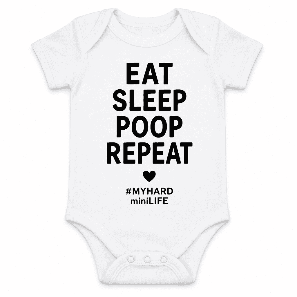 Eat Sleep Poop Repeat - Baby Bodysuit