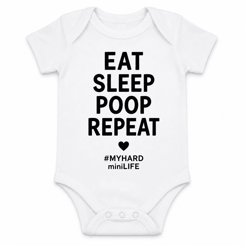 Eat Sleep Poop Repeat - Baby Bodysuit