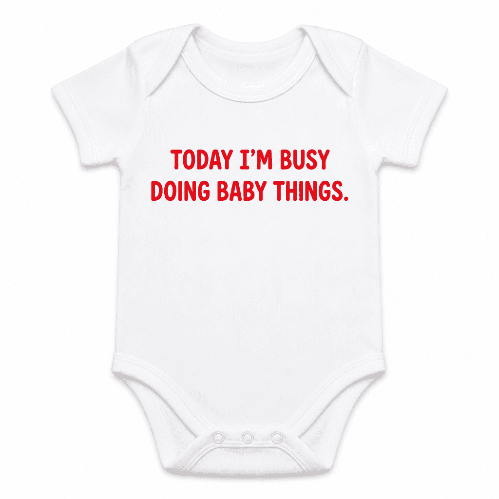 Busy Doing Baby Things - Baby Bodysuit
