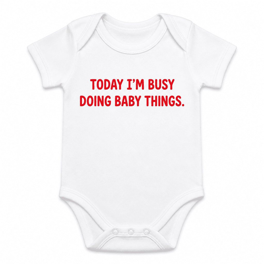 Busy Doing Baby Things - Baby Bodysuit