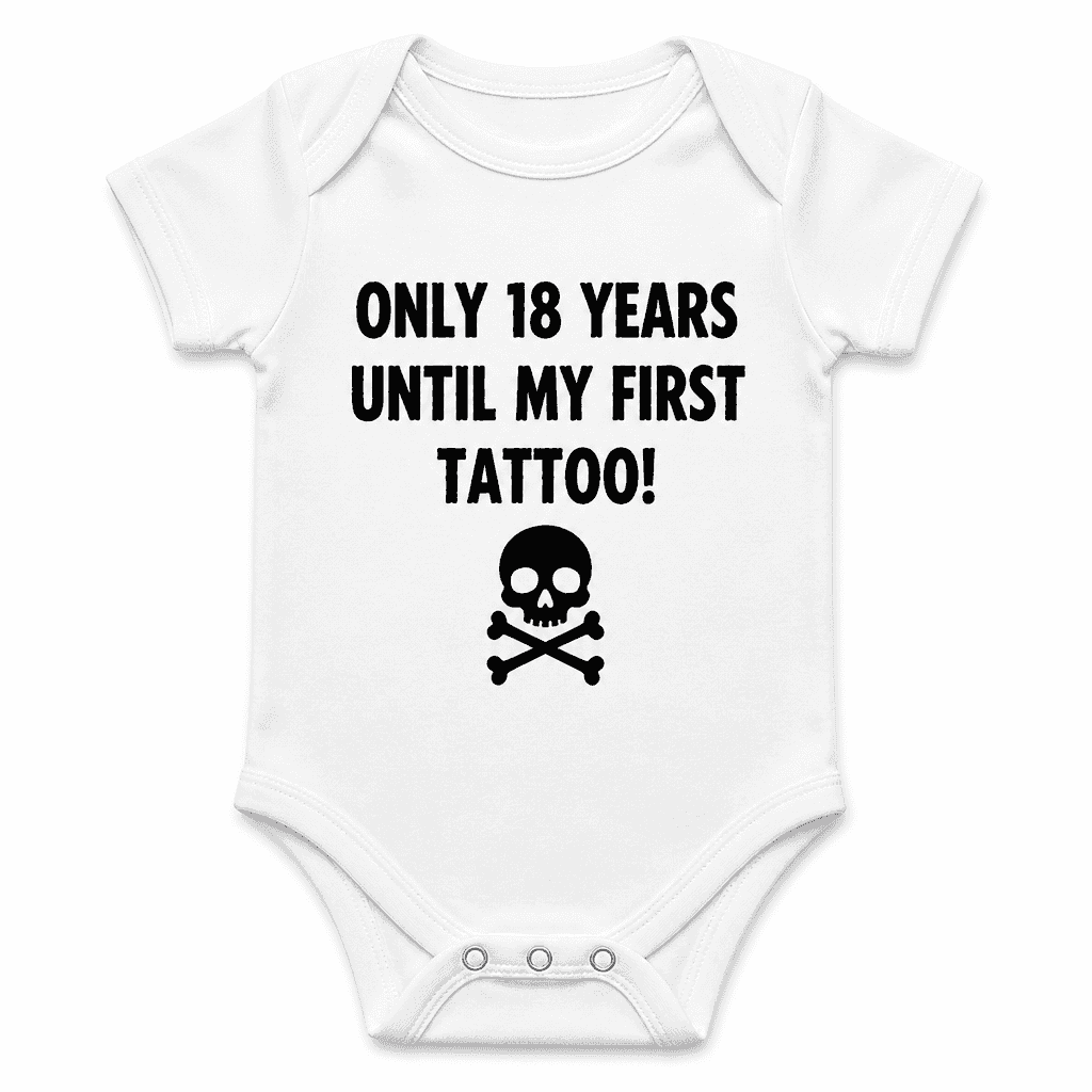 18 Years Until My First Tattoo - Baby Bodysuit