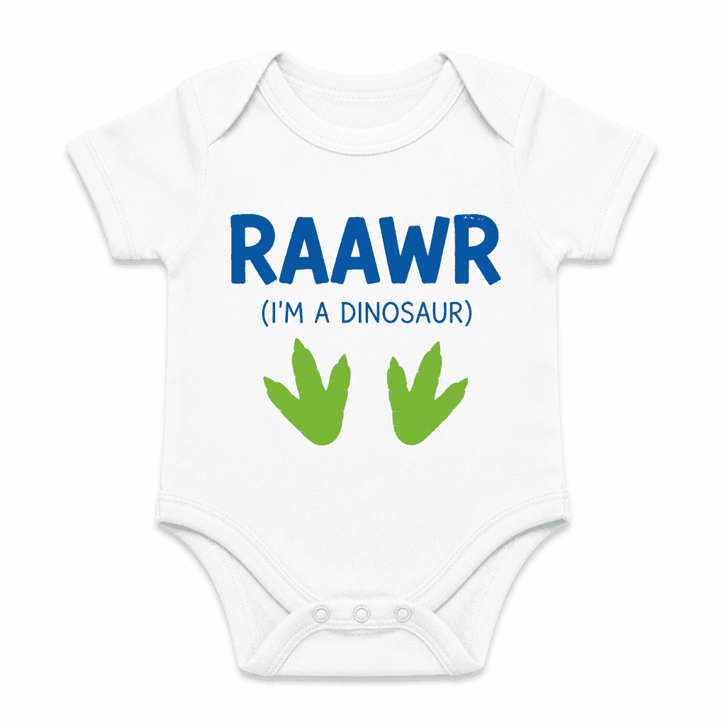 RAAWR I'm A Dinosaur - Baby Bodysuit