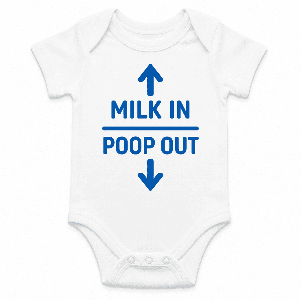 Milk In Poop Out - Baby Bodysuit