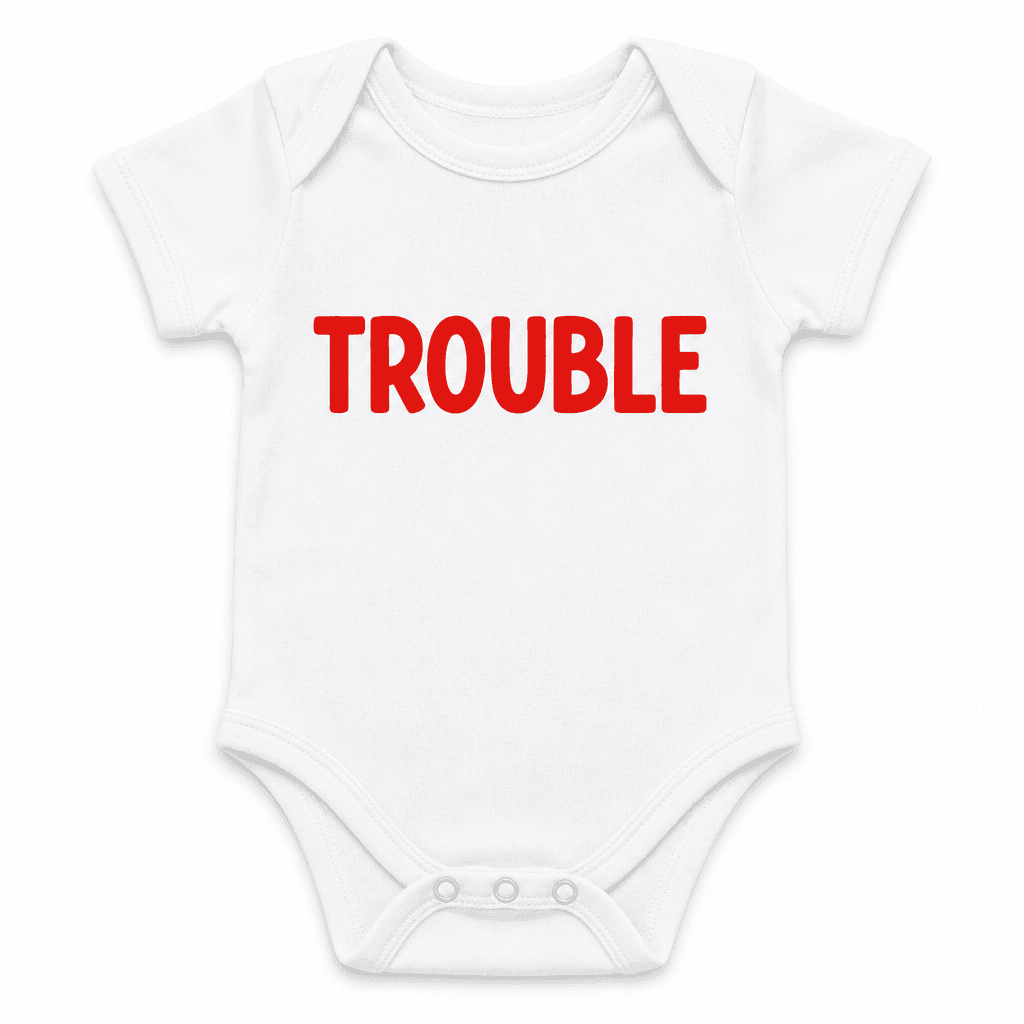 TROUBLE - Baby Bodysuit