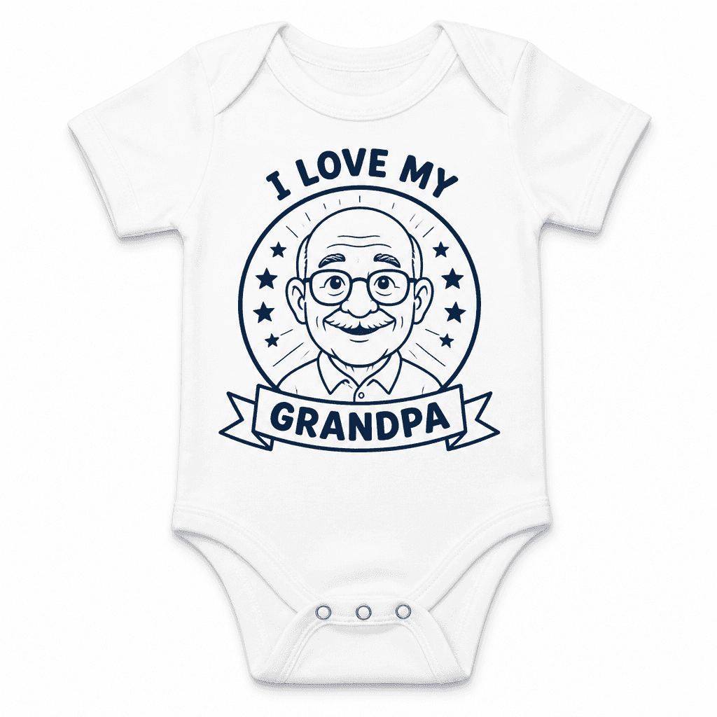 Funny Baby Bodysuit for Grandpas – I Love My Grandpa