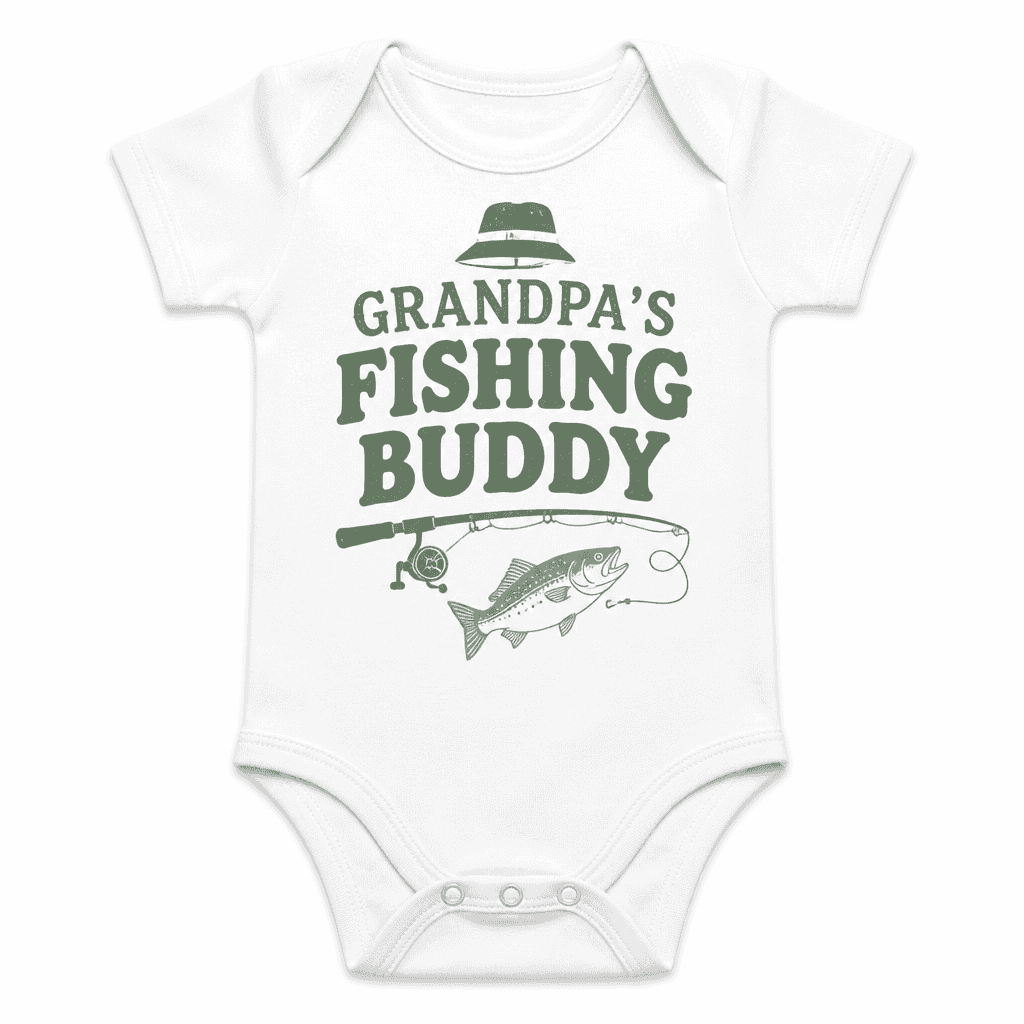 Funny Baby Bodysuit for Grandpas – Grandpa's Fishing Buddy