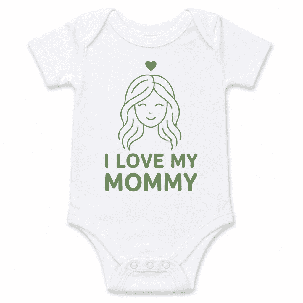 Funny Baby Bodysuit for Moms – I Love My Mommy