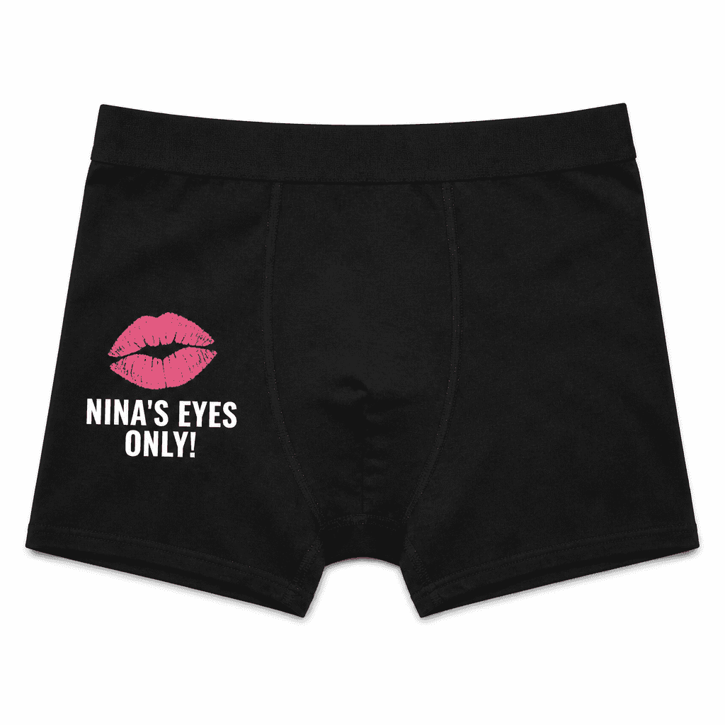 For Your Eyes Only – with your name - Underwear