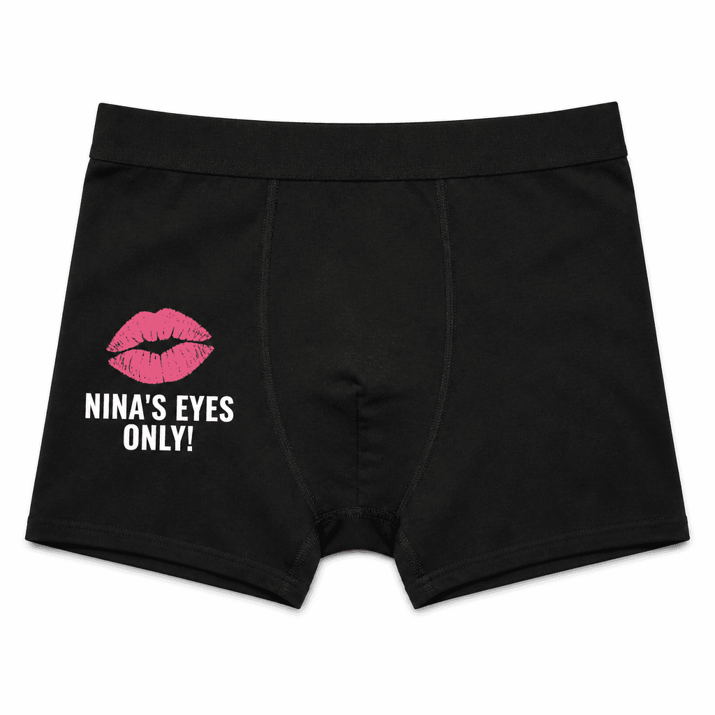 For Your Eyes Only – with your name - Underwear