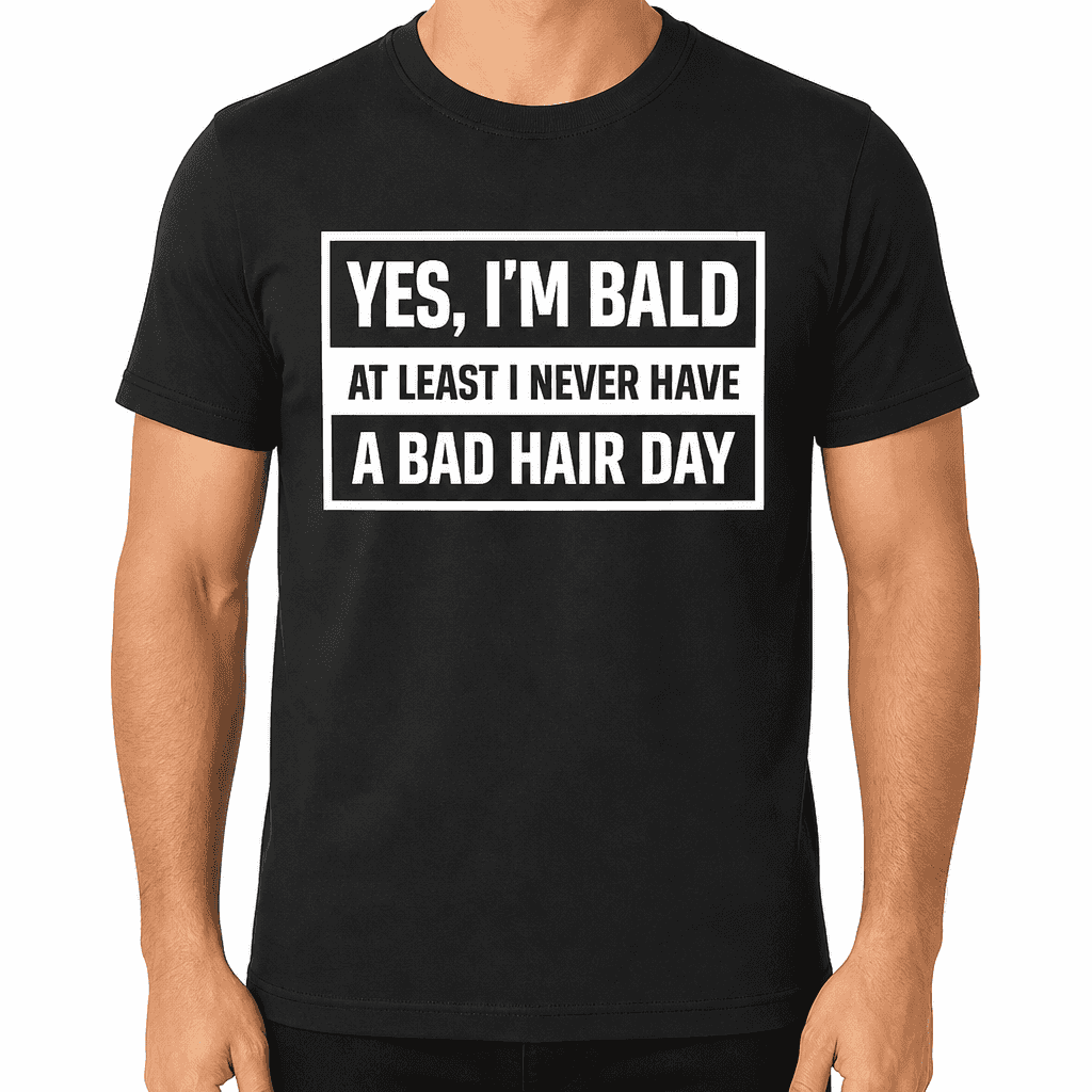 I'M BALD BAD HAIR DAY - T-Shirt