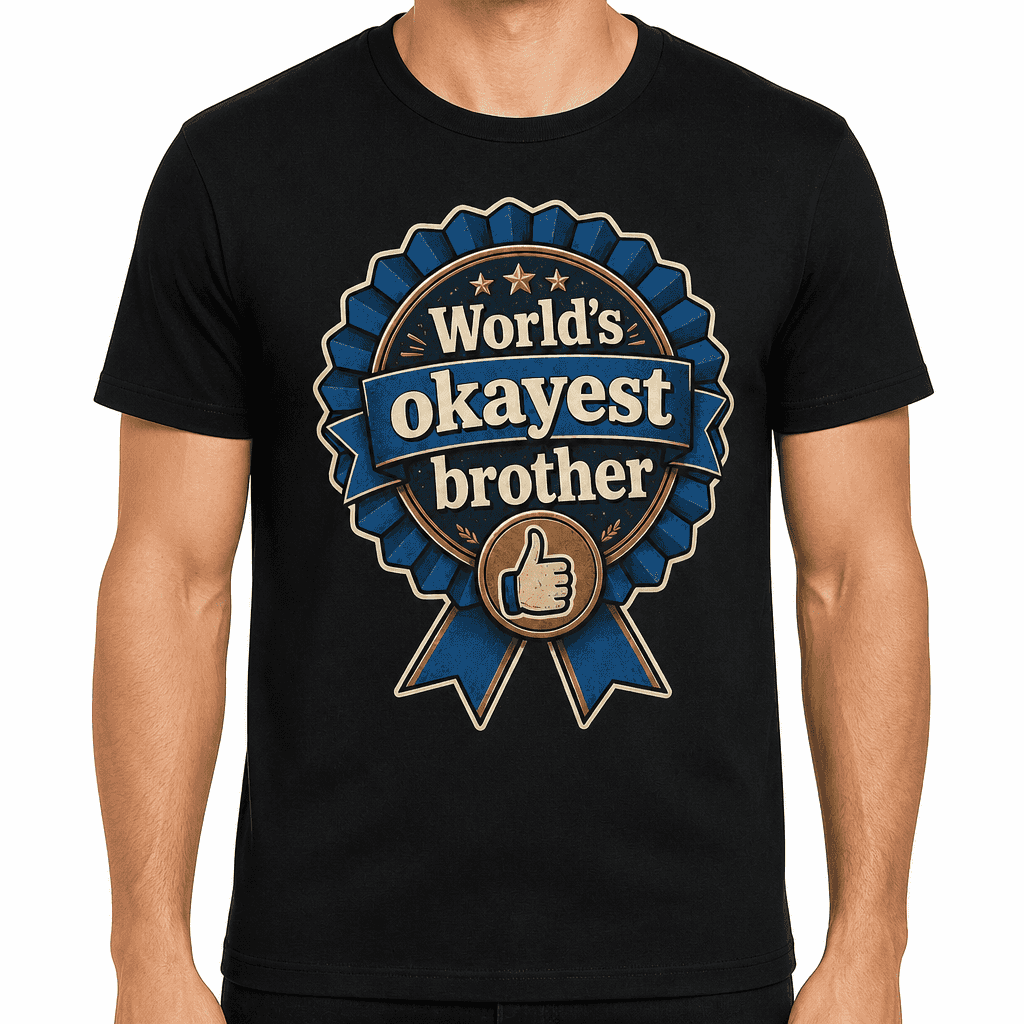 Funny Brother T-Shirt - World's okayest brother