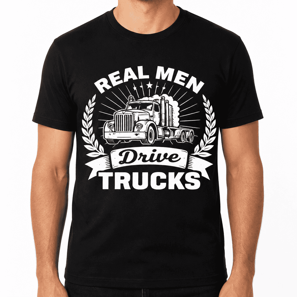 Funny T-Shirt for Truckers β Real Men Drive Trucks