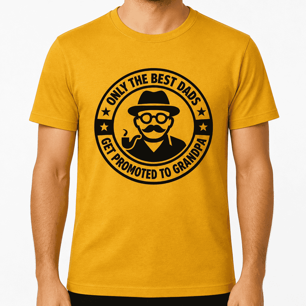 Funny T-Shirt for Grandpas โ Only The Best Dads Get Promoted To Grandpa