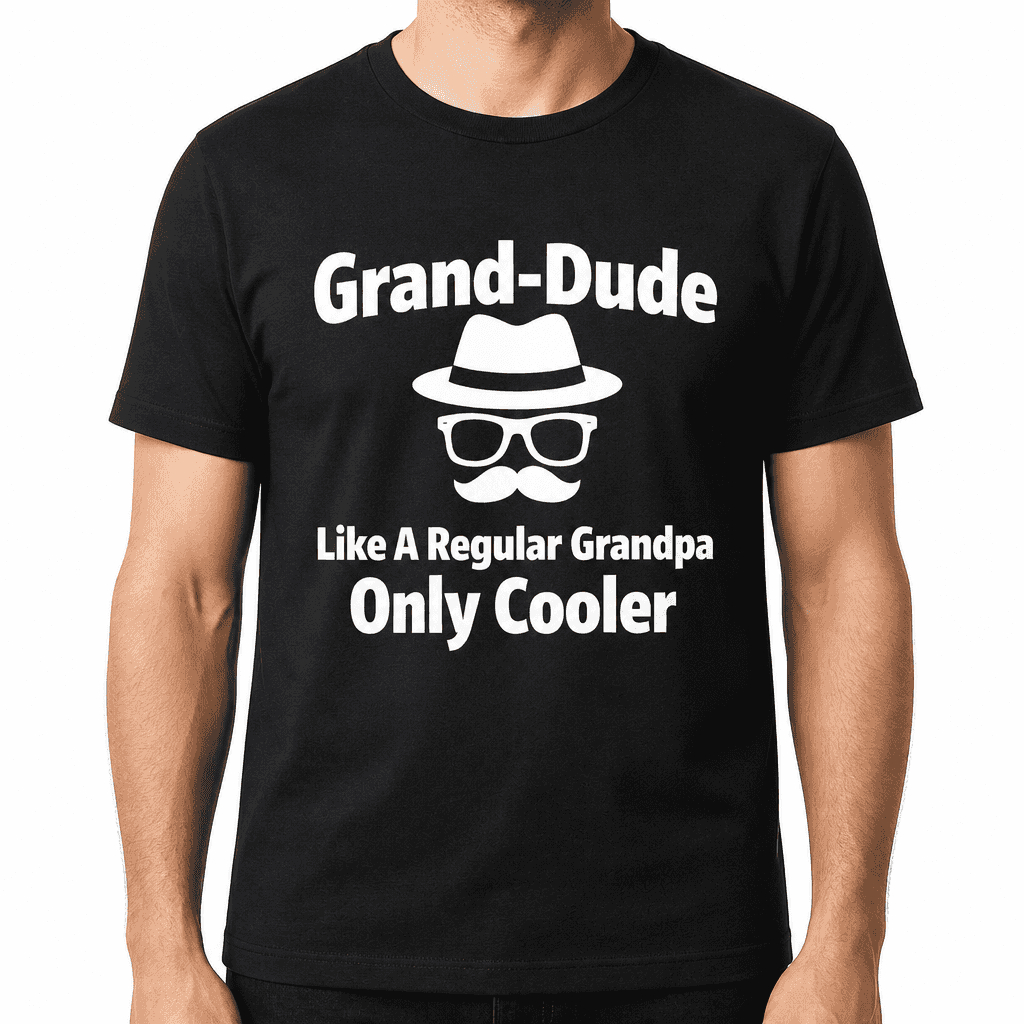 Grand-dude Like A Regular Grandpa Only Cooler Funny T-Shirt