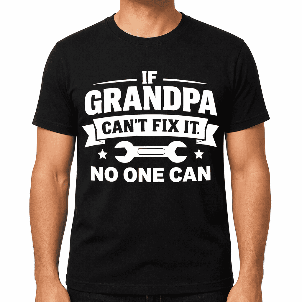 If Grandpa Can't Fix It No One Can Funny T-Shirt