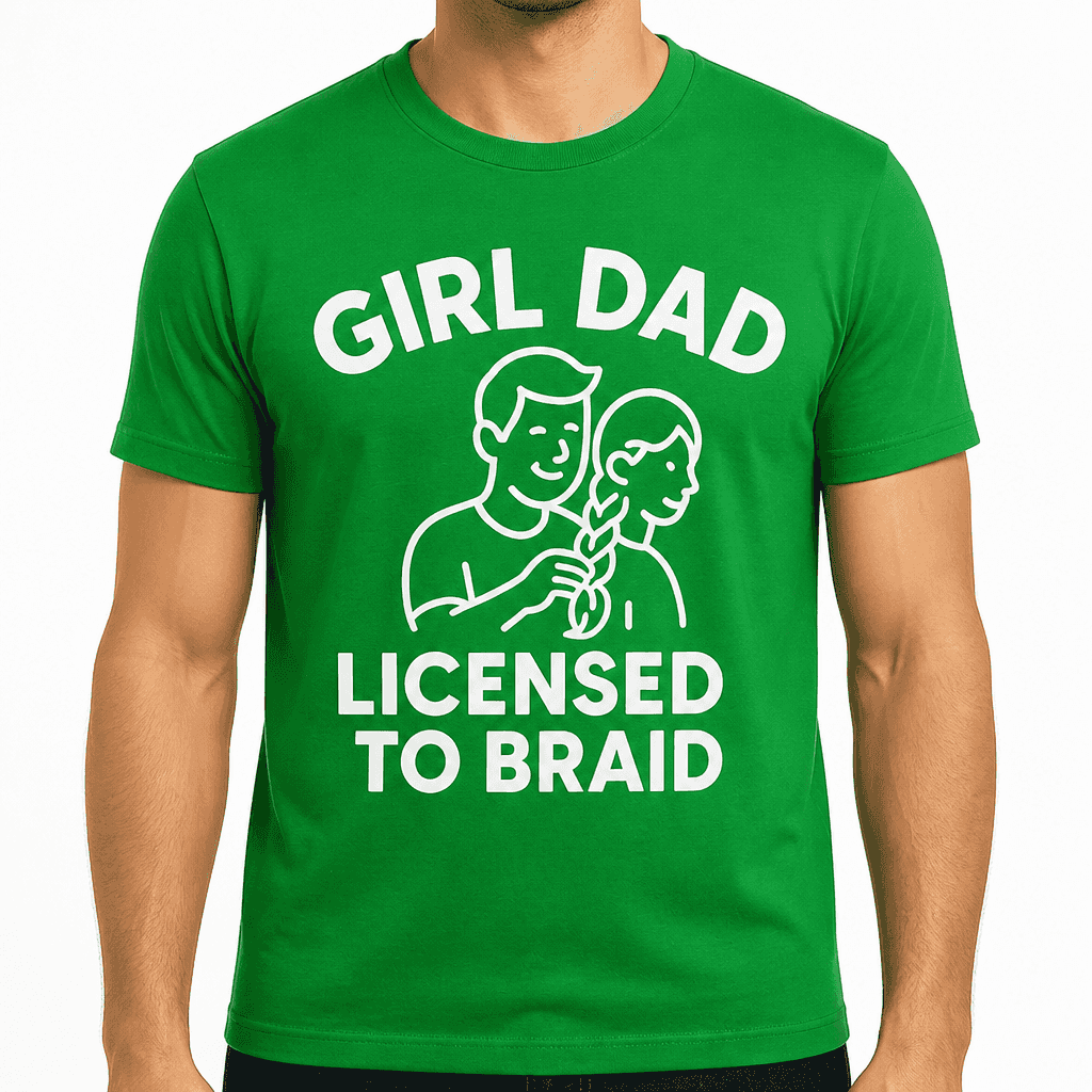 Girl Dad: Licensed to Braid T-Shirt