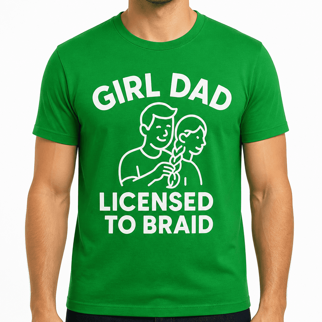 Girl Dad: Licensed to Braid T-Shirt