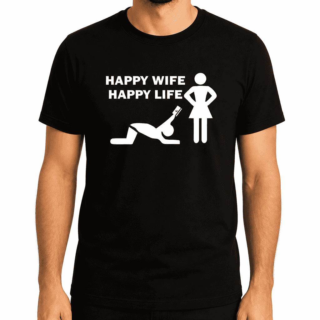HAPPY WIFE HAPPY LIFE - T-Shirt