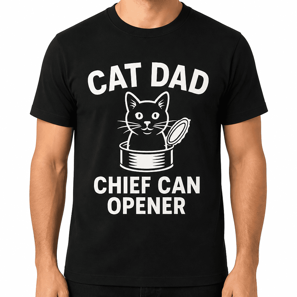 Cat Dad: Chief Can Opener T-Shirt