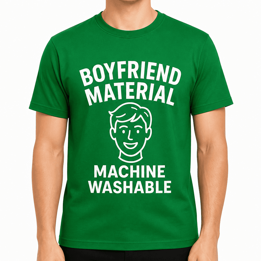 Boyfriend Material — Machine Washable T-Shirt