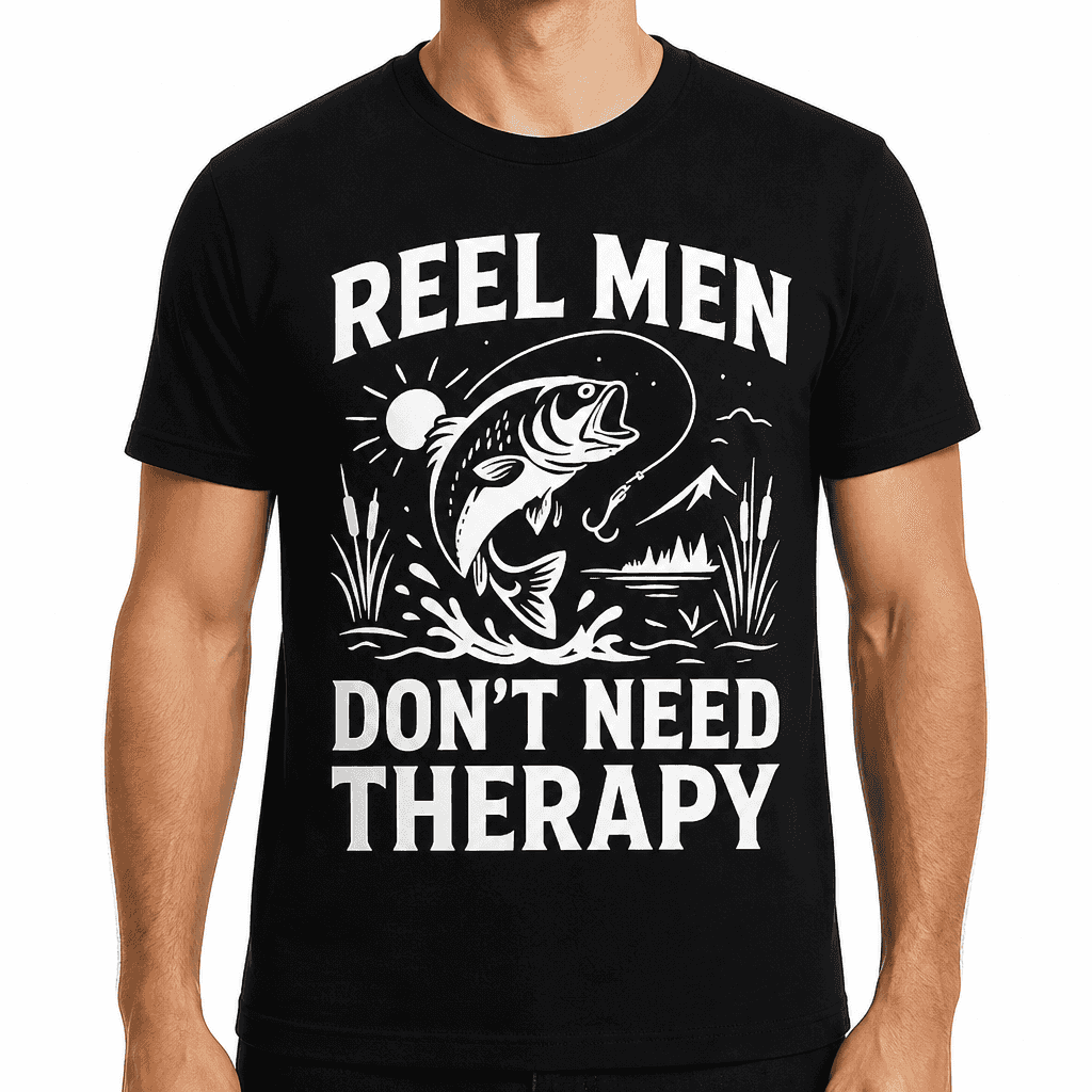 Reel Men Donβt Need Therapy T-Shirt
