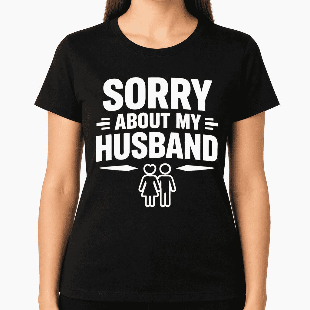 Funny T-Shirt for Couples โ Sorry About My Husband