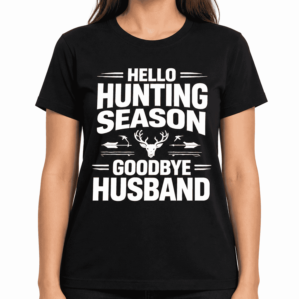 Hello Hunting Season Goodbye Husband Funny T-Shirt