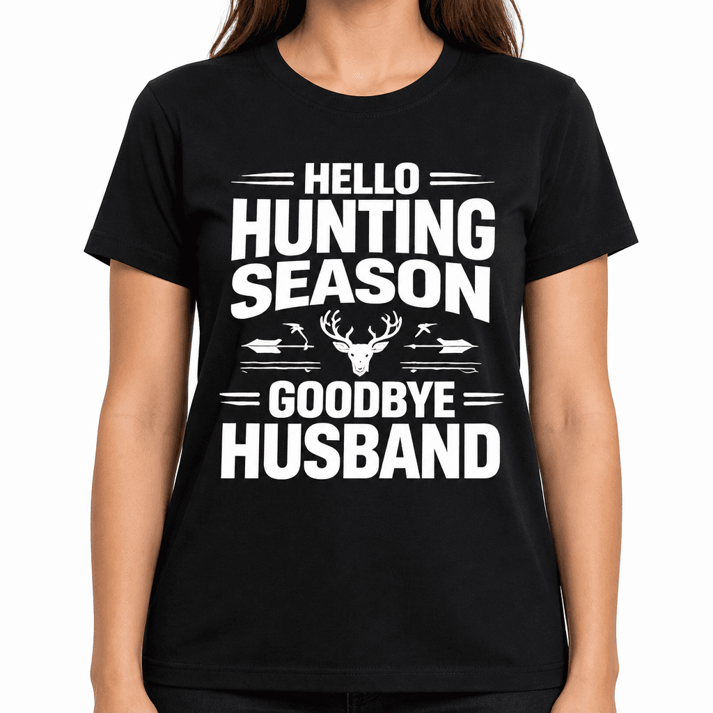 Hello Hunting Season Goodbye Husband Funny T-Shirt
