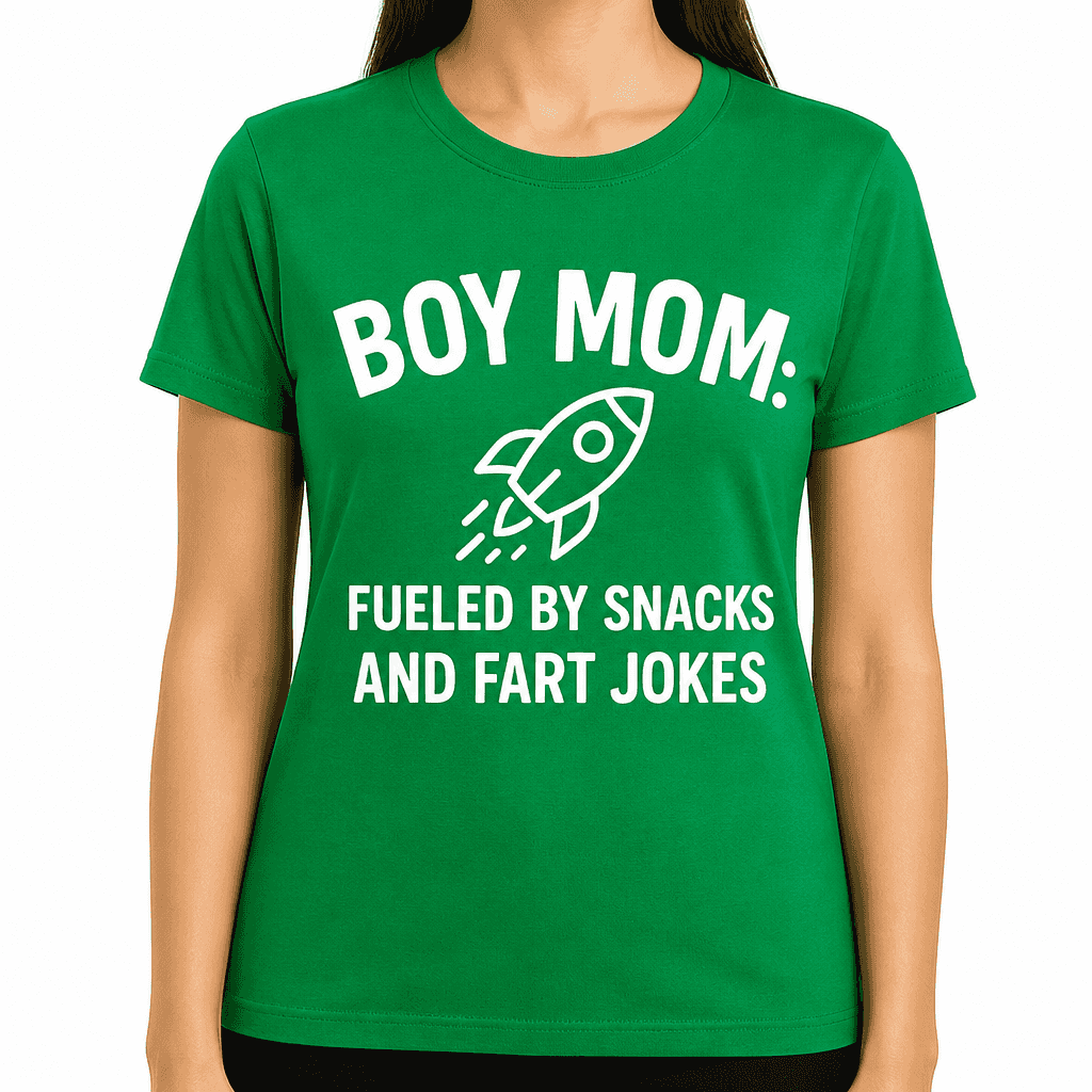 Boy Mom: Fueled by Snacks and Fart Jokes T-Shirt