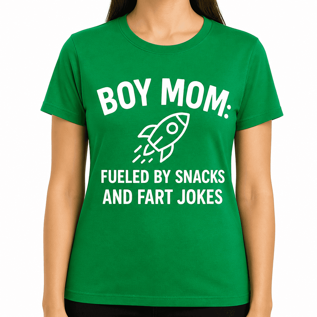 Boy Mom: Fueled by Snacks and Fart Jokes T-Shirt
