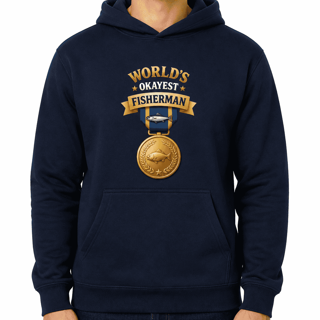 Funny Fishing Hoodie - World's okayest fisherman.
