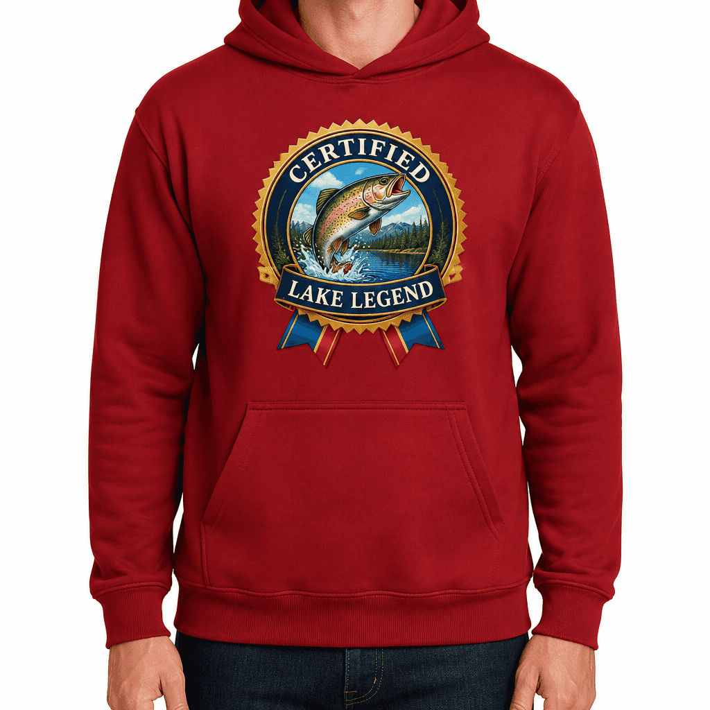 Funny Fishing Hoodie - Certified lake legend