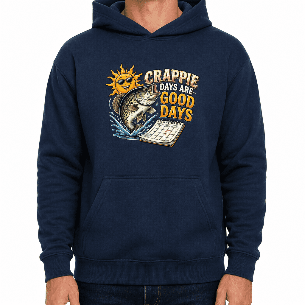 Funny Fishing Hoodie - Crappie days are good days.