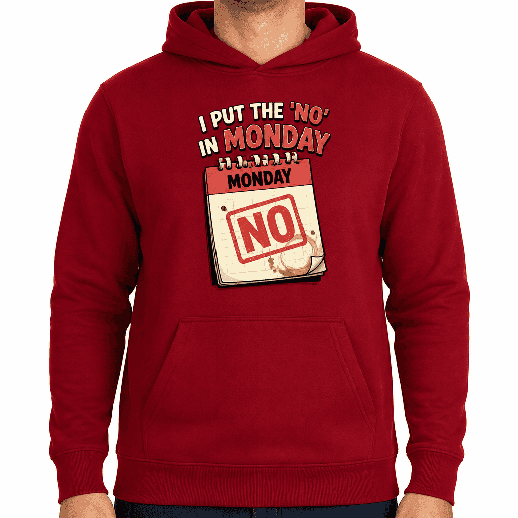 Funny Sarcastic Hoodie - I put the 'no' in Monday