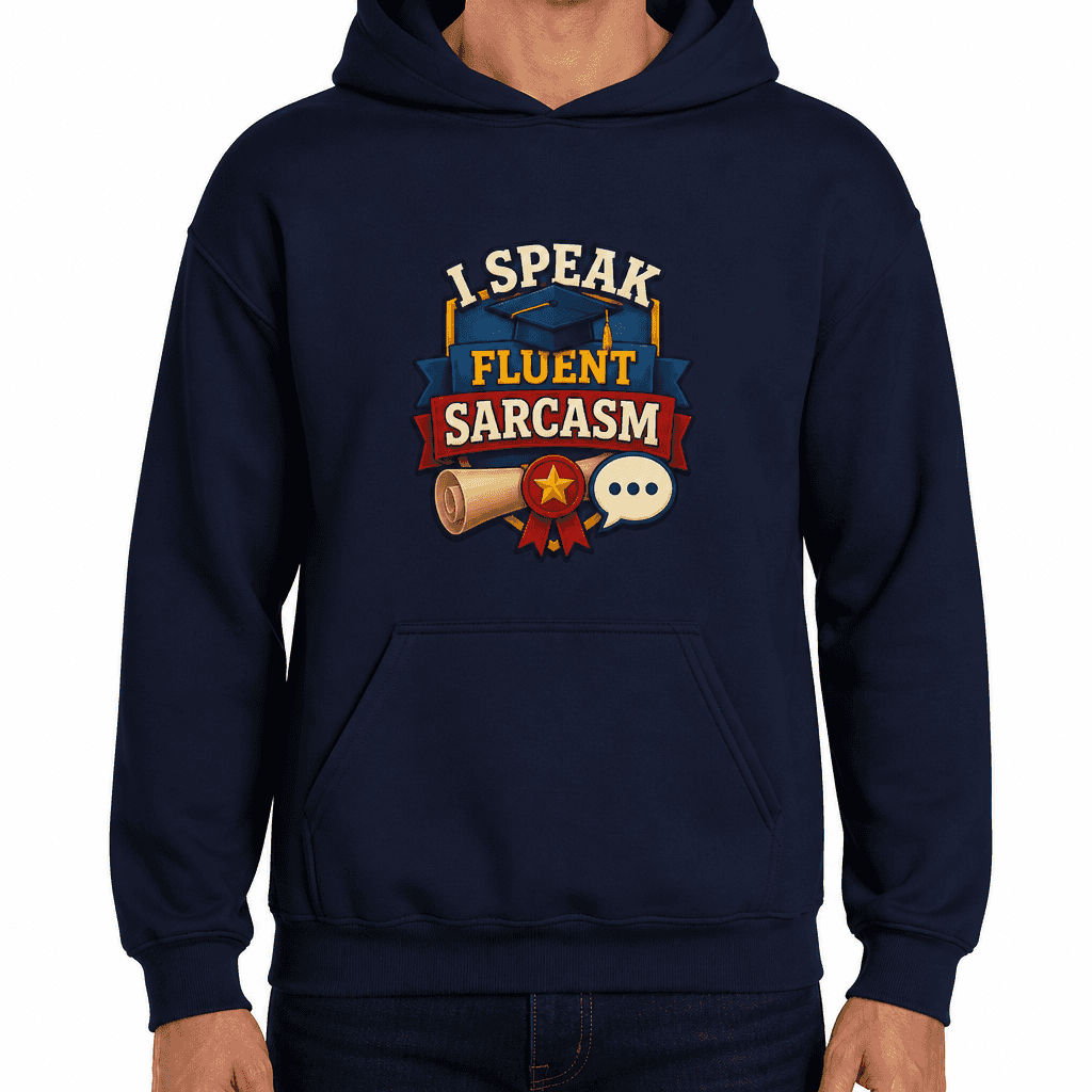 Funny Sarcastic Hoodie - I speak fluent sarcasm