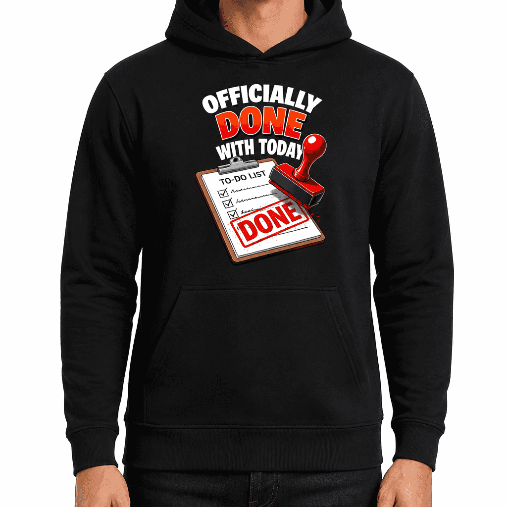 Funny Sarcastic Hoodie - Officially done with today