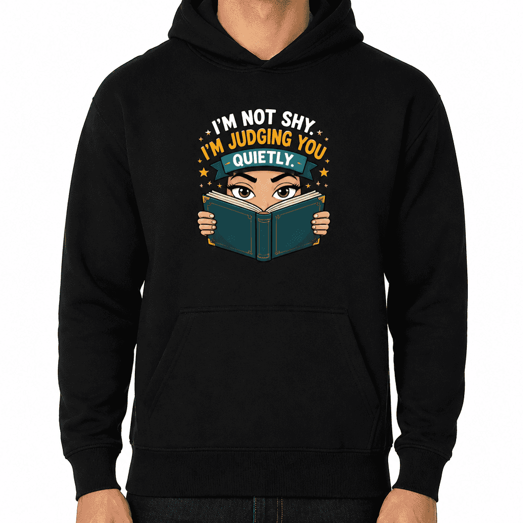 Funny Sarcastic Hoodie - I'm not shy. I'm judging you quietly.