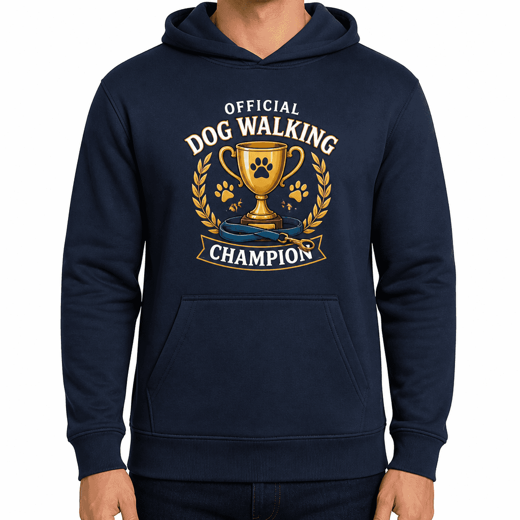 Funny Dog Lover Hoodie - Official Dog Walking Champion