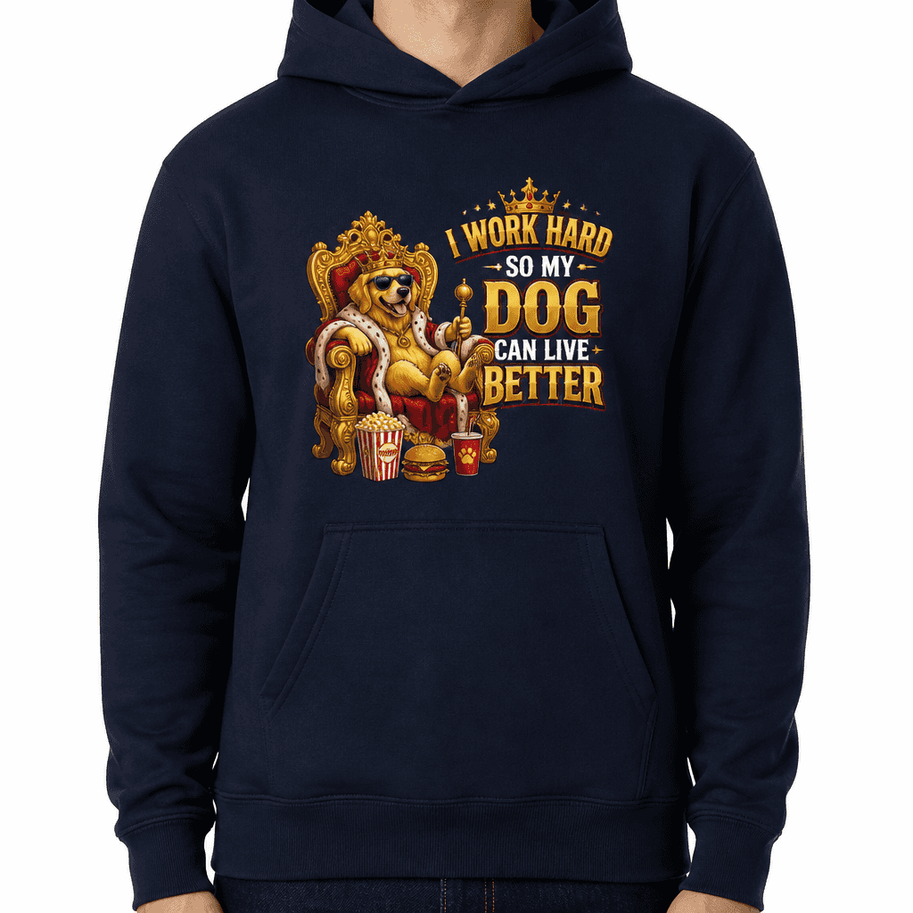 Funny Dog Lover Hoodie - I work hard so my dog can live better