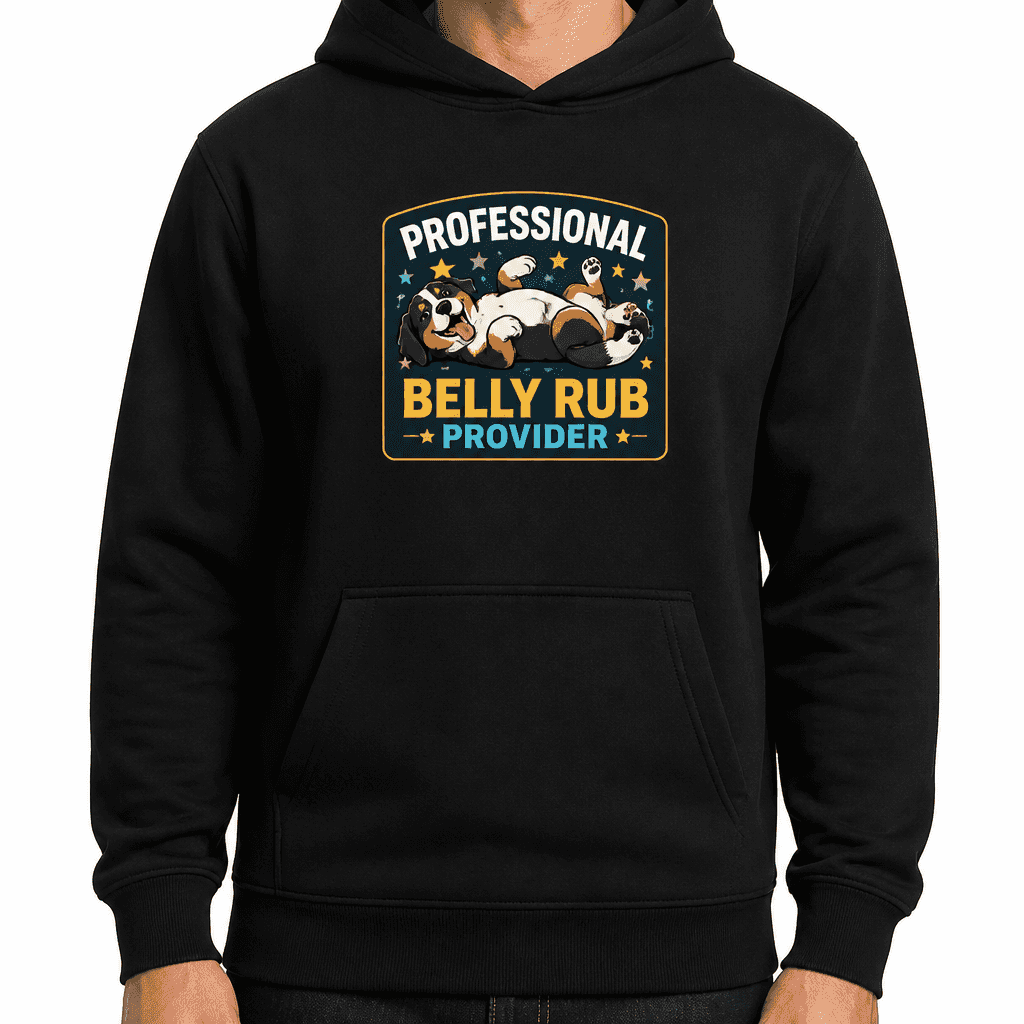 Funny Dog Lover Hoodie - Professional belly rub provider
