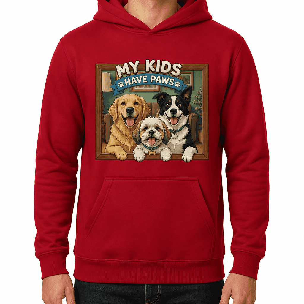 Funny Dog Lover Hoodie - My kids have paws