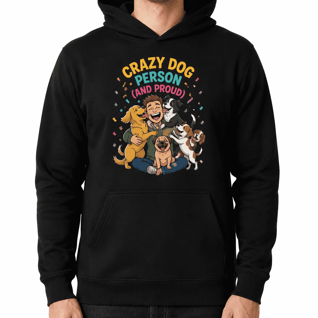 Funny Dog Lover Hoodie - Crazy dog person (and proud)